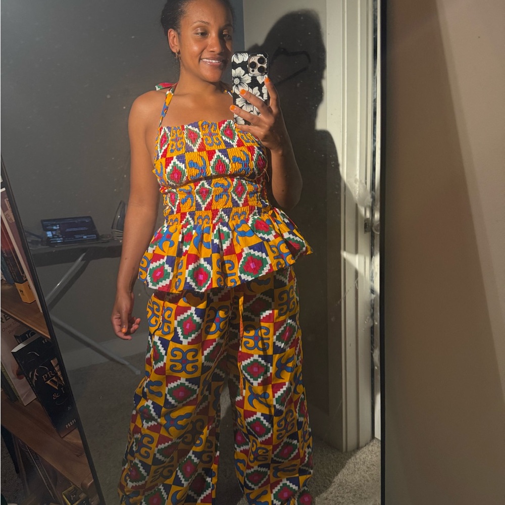 Colorful African Patterned 2-Piece Set